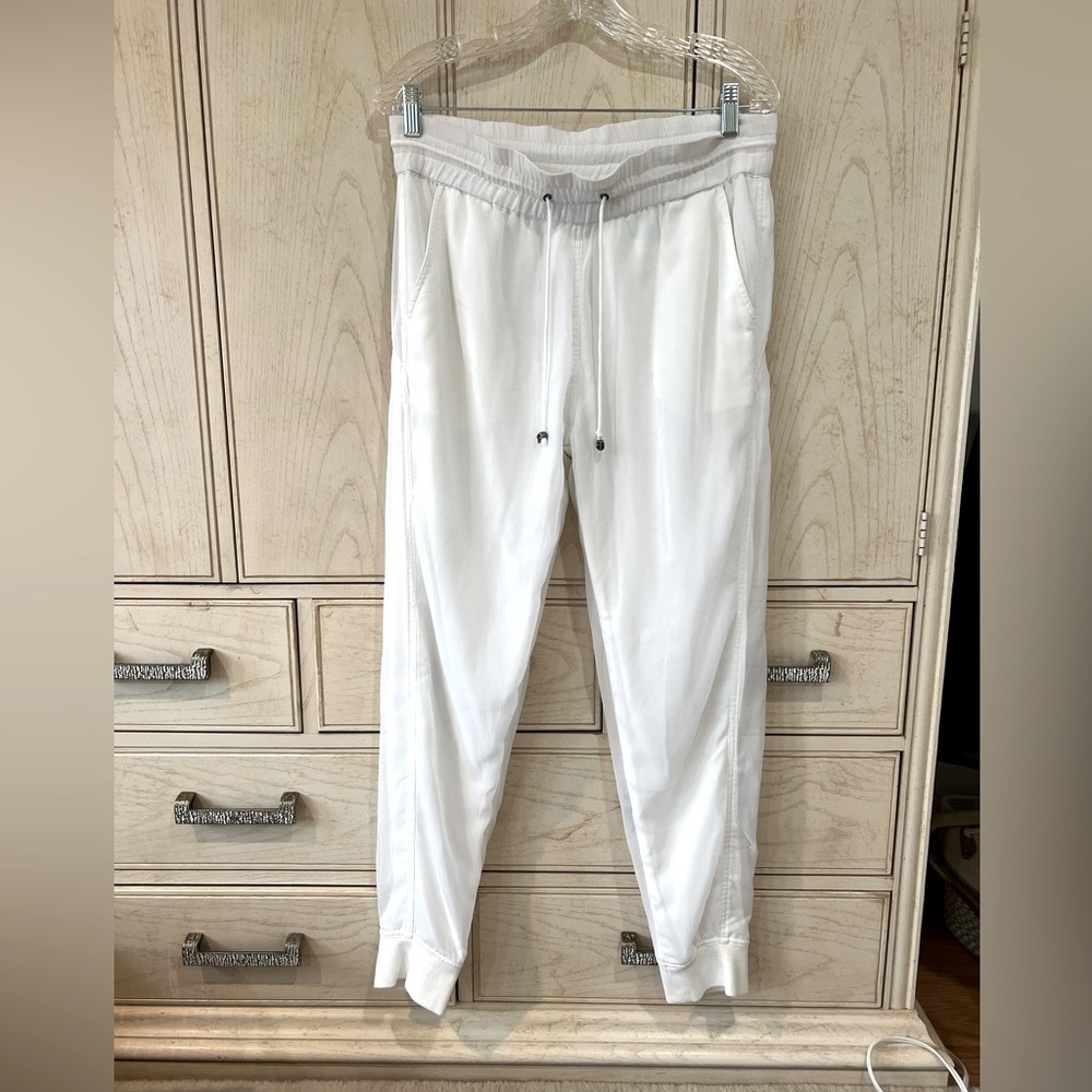 Religion we live in black white joggers